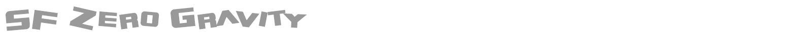 SF Zero Gravity font preview